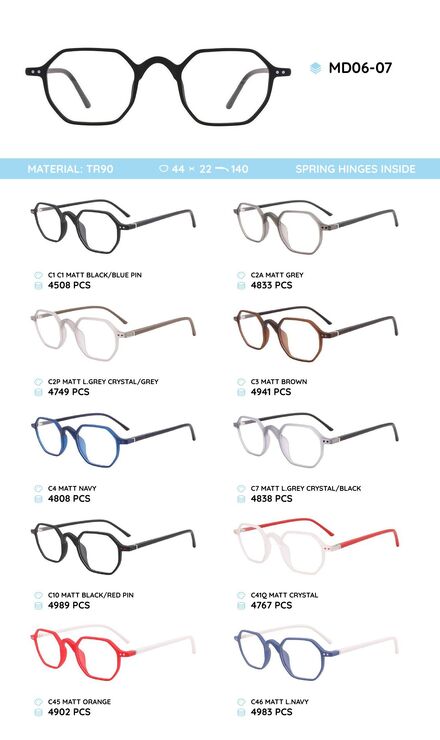 TR-90 plastic frames for glasses MD06-07