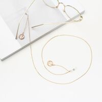 Металлическая нескользящая цепочка золотого цвета, с подвеской в виде якоря, для очков и масок GA032