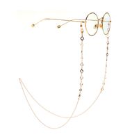 Gold-colored metal non-slip chain, for glasses and masks GL949