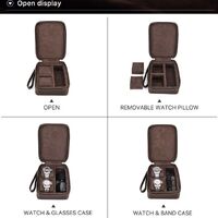 Сумка-барсетка-чехол из натуральной кожи для очков и девайсов с ремешком и молнией CF1202