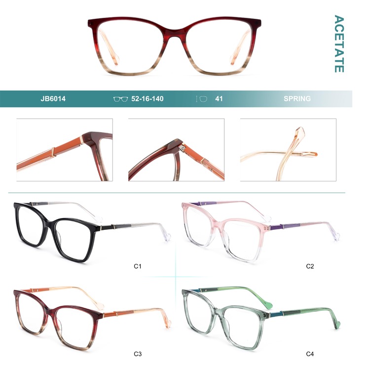 Combined frames for glasses, acetate + metal, with spring hinges Big City JB6014
