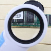 Magnifier with universal backlight, magnifying glass with handle 7010-XX, diameter 50 mm, magnification: 8Х