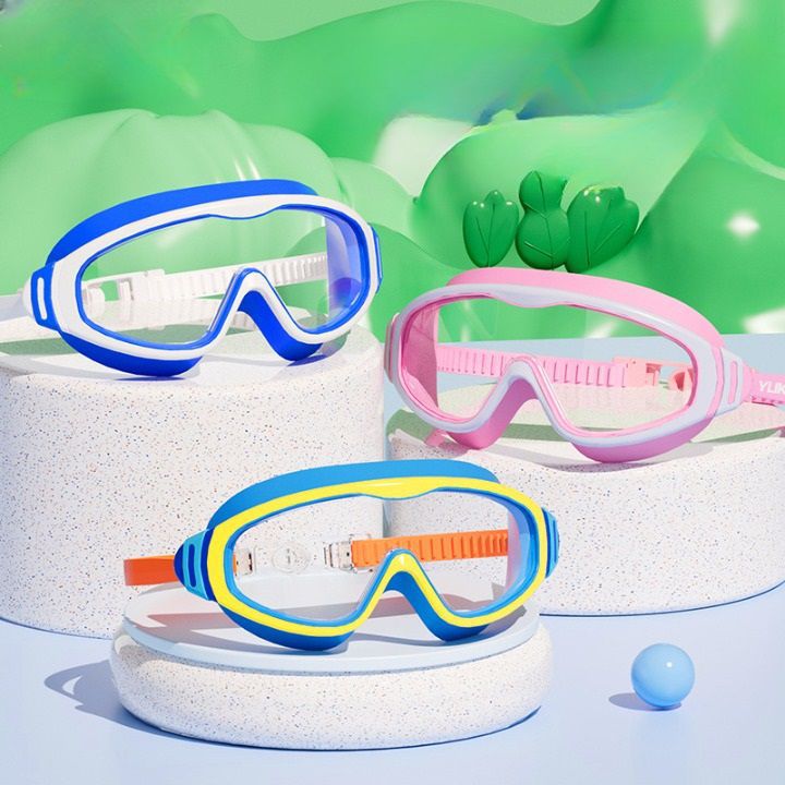Swimming childrens (3-12 yers) waterproof anti-fog goggles with case 7007-YU