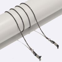 Black-colored metal non-slip chain, for glasses and masks GL1558