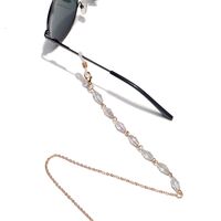 Gold-colored metal non-slip chain, with crystal, for glasses and masks GL1262