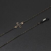 Металлическая нескользящая цепочка, c лепестком, для очков и масок GL607