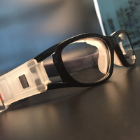 Wind and sand proof double lens black goggles 030A