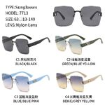 Polarized plastic sunglasses with nylon lenses NL7713