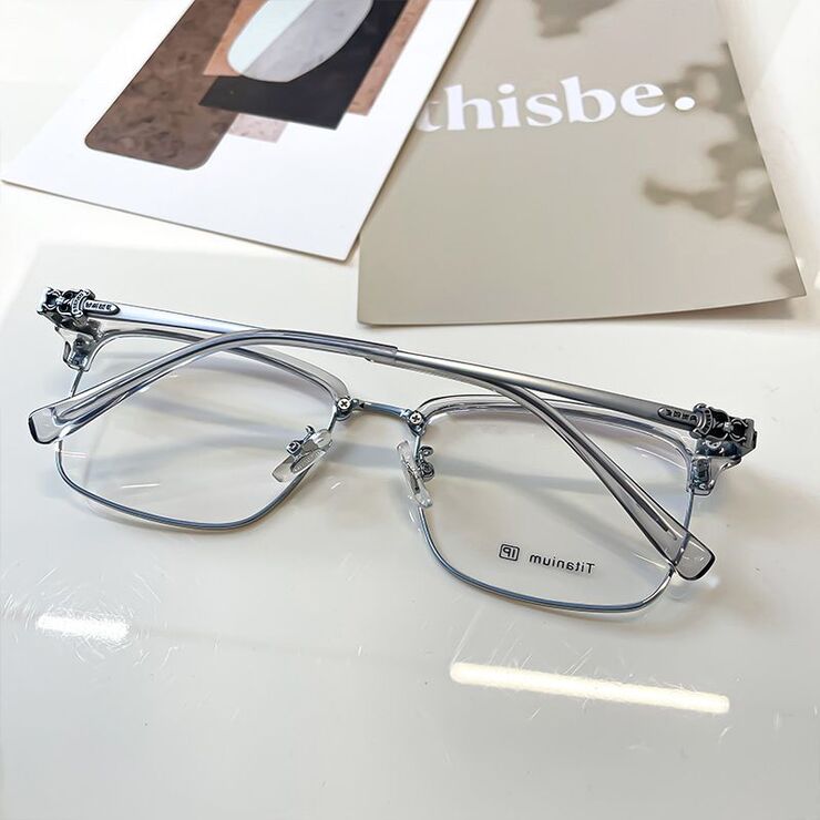 Titanium glasses with Blue ray cut protection KY8915