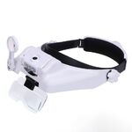Binocular magnifier with backlight, magnifying glass with head mount 82000M-XX, magnification: 1X, 1,5X, 2X, 2,5X, 3,5X, 8X