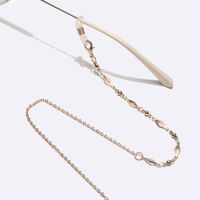 Gold-colored metal non-slip chain, with copper beads, for glasses and masks GL1617