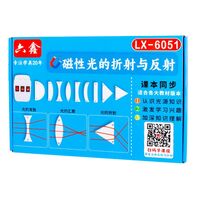 Concave and convex lenses set to demonstrate the refraction of light + light source + cards LX-6051