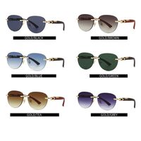 Metal rimless round retro sunglasses Elit 3073-EL