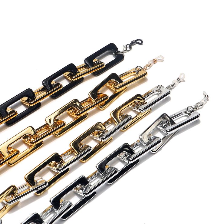 Natural green stone glasses chain GL1208