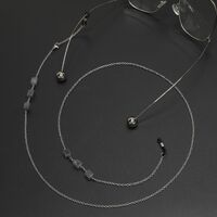 Металлическая нескользящая цепочка, с натуральным камнем, для очков и масок GL619