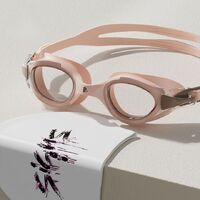 Очки для плавания водонепроницаемые с защитой от запотевания, с шапочкой, 6612-YU