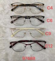 Metal frame for glasses with spring hinges 9748B