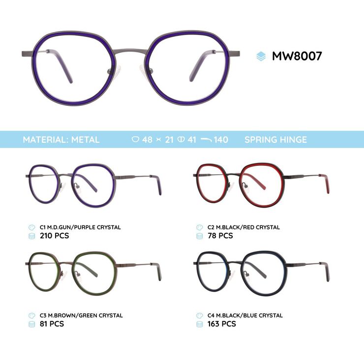 Metal women's frame for glasses MW8007