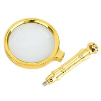 Magnifier, magnifying glass with handle S金柄60-XX, diameter: 60 mm, magnification: 10X