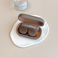 Mini soft contact lens kit ZZ60皮盒木纹套装