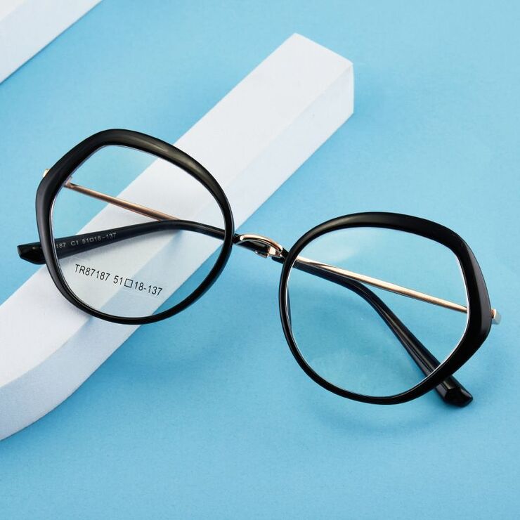 TR90 plastic frame or glasses with blue light protection, with spring hinges FA87187
