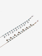 Glasses chain with pearl beads set of two-piece golden and silver GM033