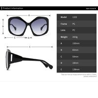 Plastic polygonal sunglasses for women Elit 1222-EL