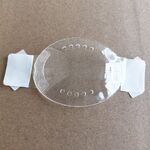 Self-adhesive transparent oval eye mask, protective cover after laser eye surgery