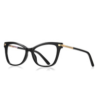 literary and artistic women's optical plastic frames for glasses TR90+CA material (flex hinges) FOCUS FCS2108