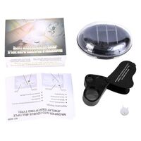 Folding magnifier with universal backlight 9889-1-XX, dimensions: ⌀22 mm, ⌀12 mm. Magnification: 30Х, 60Х