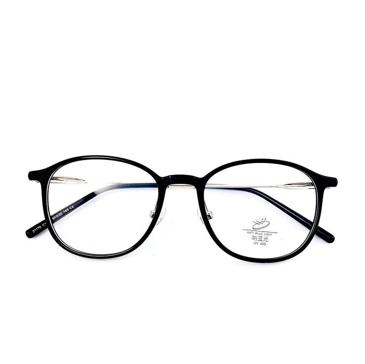 Hybrid frame, metal + TR90, with Blue Block coating SANTA 01176