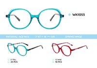 Acetate plastic frames for kids, with spring hinges WK1053