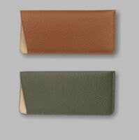 Футляр-чехол из натуральной кожи для очков с подкладкой из микрофибры ZY003