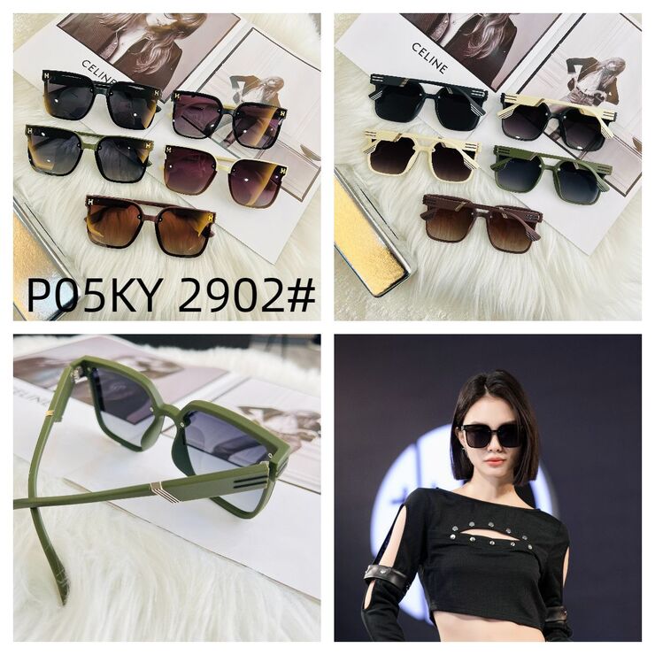 Polarized metal + TR90 sunglasses P05KY 2902