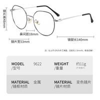 Очки металлические фотохромные с защитой от синего света 9622-GT