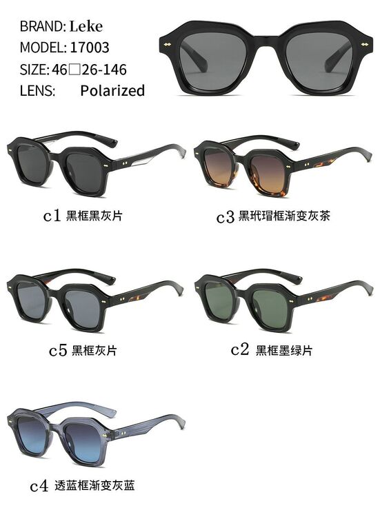 Polarized plastic sunglasses Leke L17003