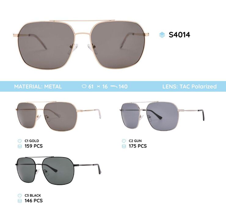 Metal frames polarized sunglasses S4014