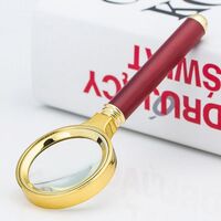 Magnifier, magnifying glass with handle 木柄36-XX, diameter: 27 mm, magnification: 10X