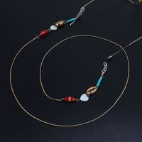 Metal non-slip chain gold snake, with shells, for glasses and masks GL896