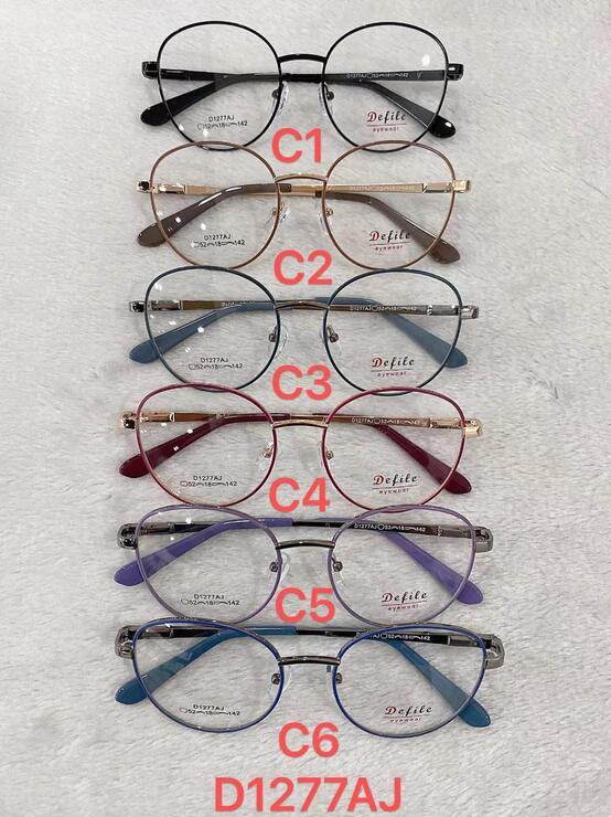 Metal frame for glasses with spring hinges Defile D1277AJ