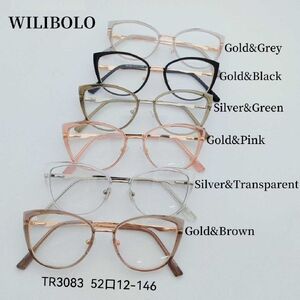 Metal + TR90 plastic ultrathin women's frames with spring hinges Wilibolo TR3083