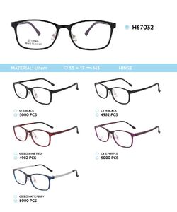 Plastic Ultem eyeglasses frame H67032