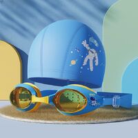 Swimming waterproof anti-fog goggles for kids (3-15 years), with cap, 626-YU