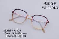Metal +TR90 ultrathin women's frames with spring hinges Wilibolo TR3025