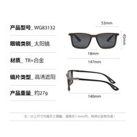 Пластиковые + металл мужские солнцезащитные очки с квадратной оправой Elit WG83132-EL