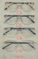 Metal frame for glasses with spring hinges 9767B