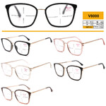 Ready-made combined frame (metal + TR-90) glasses for women Vizzini V8000, diopters from +1.00 to +4.50 (step 0.25)