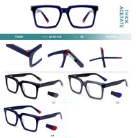 Plastic frames for glasses, thick acetate, with spring hinges Big City H2806