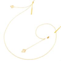 Gold-colored metal non-slip chain, with diamond-shaped pendant, for glasses and masks GL300