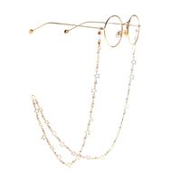 Metal non-slip chain, with pearl and star, for glasses and masks GL932